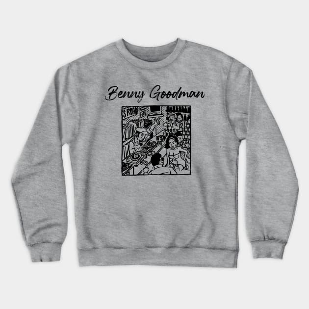 benny goodman ll vinyl store Crewneck Sweatshirt by sumurbatu